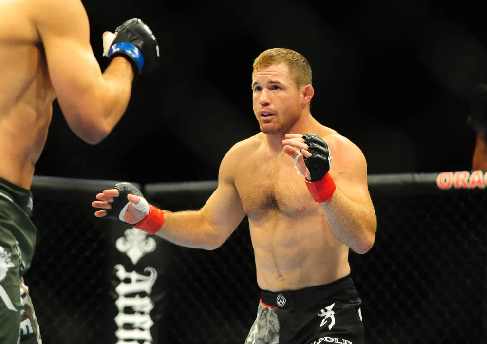 Matt Hughes in the octagon.