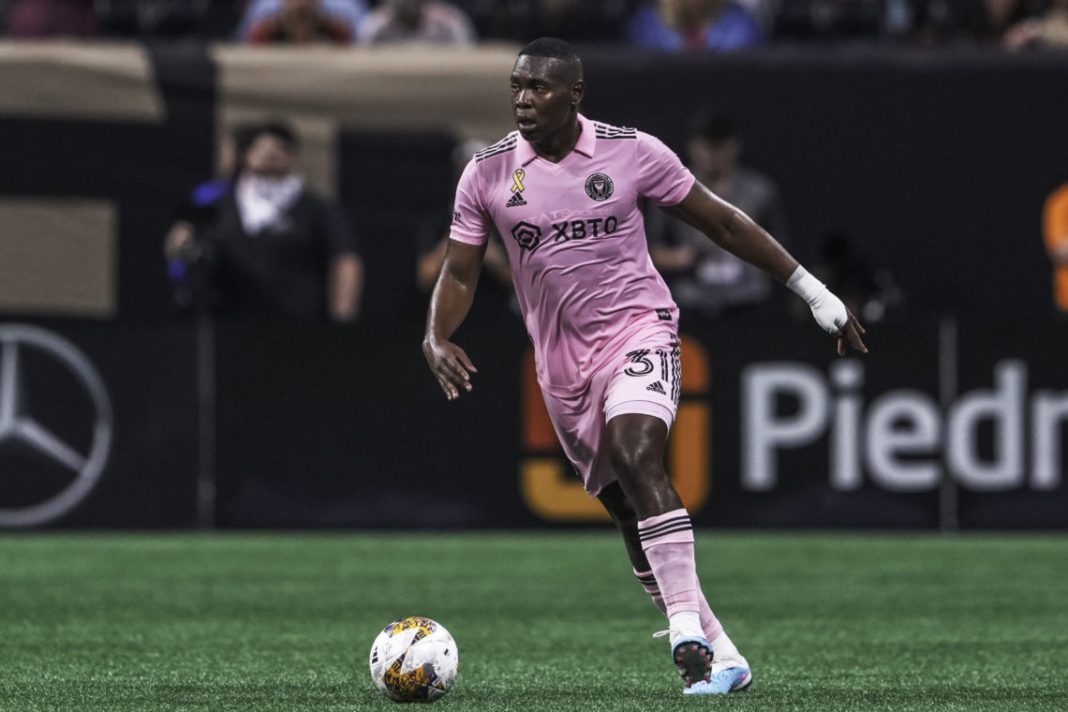 Jogador do Inter Miami em campo em partida válida pela Major League Soccer.