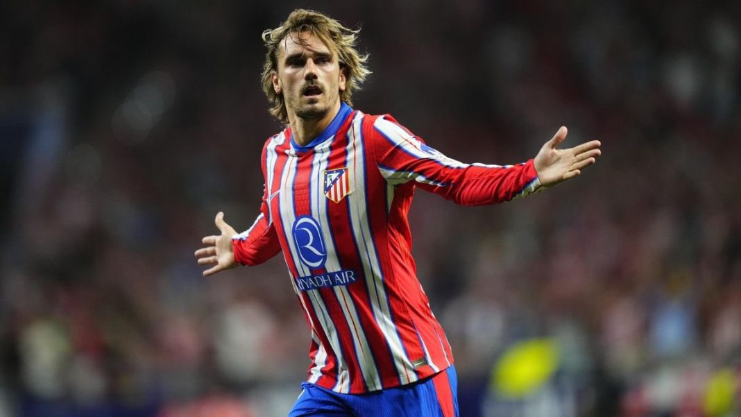 Antonie Griezmann celebrando con el Atlético de Madrid